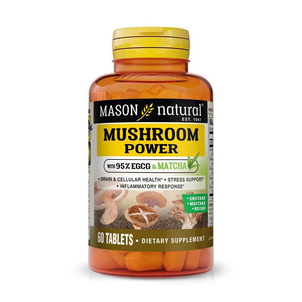 Photos - Vitamins & Minerals Mason Natural Mushroom Power Tablets with 95 EGCG & Match - 60ct 