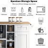 LunaLulinlk Kitchen Island Cart with Storage Cabinet and Locking Wheels for Kitchen Room,Dining Room - 2 of 4