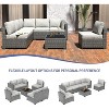 Outdoor Patio Furniture Set, PE Wicker Sectional Sofa Set with Cushions and Coffee Table, All-Weather Patio Conversation Set - 3 of 4