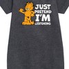 - Garfield - Pretend I'm Listening Graphic Short Sleeve Fleece Dress - 2 of 3