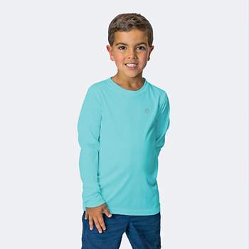 Vapor Apparel Youth Upf 50+ Sun Protection Solar Long Sleeve Rash Guard  Swim Shirt, Columbia Blue, Large : Target