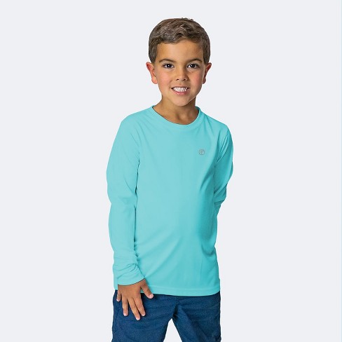 Kids Youth Long Sleeve Microfiber Sun Protection Shirt UV SPF 50+