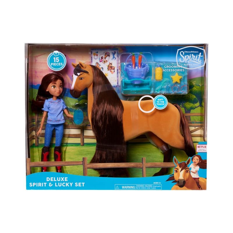 Just Play Spirit Riding Free, Deluxe 14 Inch Spirit Horse and 11.5 Inch Lucky Doll Set with Accessories, 3 of 4