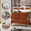Okak Modern Corduroy Tufted 2-Seater Loveseat Sofa with Sturdy Metal Feets,Upholstered Armchair Sofa Couch for Living Room,Apartment - 4 of 4