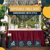 Crown Display 6 pack Disposable Plastic Tableskirts - 29" x 14 Ft ruffled Table Skirt with Adhesive Strip - 6 Count - 3 of 4