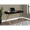 Monarch Specialties Computer Desk Home Office Laptop Storage Drawers 48InchL Work Metal Laminate Brown Gold Contemporary Modern - image 2 of 4