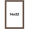 PosterPalooza | Elegant Brown Picture Frame - UV Acrylic, Foam Board Backing, Hanging Hardware - 2 of 4