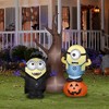 Gemmy Airblown Inflatable Minions w/Tree and Pumpkin Scene Universal, 5.5 ft Tall, Multi - 2 of 4