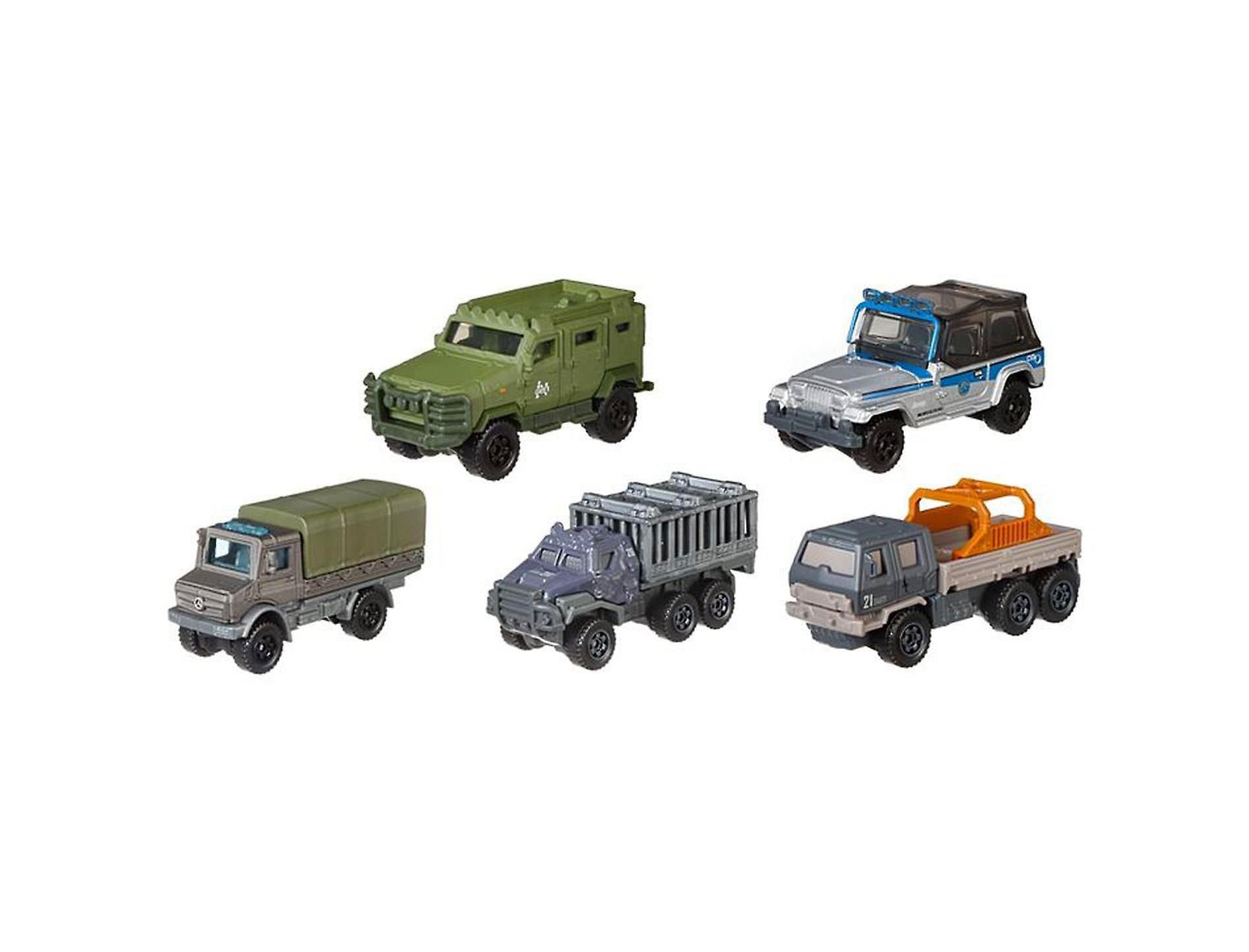 Fisher-Price Jurassic World Matchbox Die-Cast Vehicle 5-Pack | All Terrain Fleet
