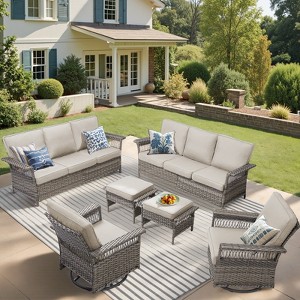 Buenhomino Outdoor Patio All-Weather Wicker Furniture Set - 1 of 4
