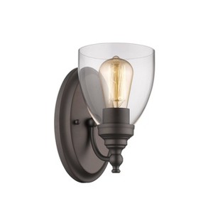 Chloe Lighting Elissa Transitional 1 Light Rubbed Bronze Indoor Wall Sconce 6"Wide - 1 of 4