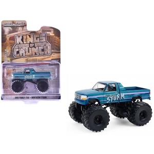 1993 Ford F-250 Monster Truck "Northern Storm" Teal Metallic "Kings of Crunch" 1/64 Diecast Model Cars by Greenlight - 1 of 4