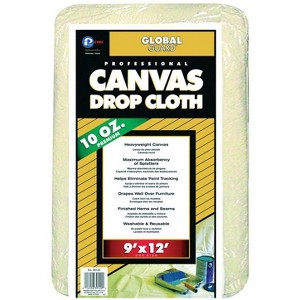 Premier GlobalGuard 9 ft. W X 12 ft. L 10 oz Professional Grade Canvas Drop Cloth 1 pk - 1 of 1
