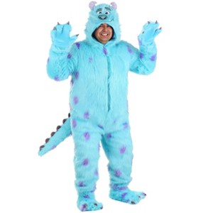 HalloweenCostumes.com 5X  Men  Adult Plus Size Disney Monsters Ink Sulley Halloween Costume | Blue Monster Jumpsuit Outfit, Blue/Purple/Brown - 1 of 4