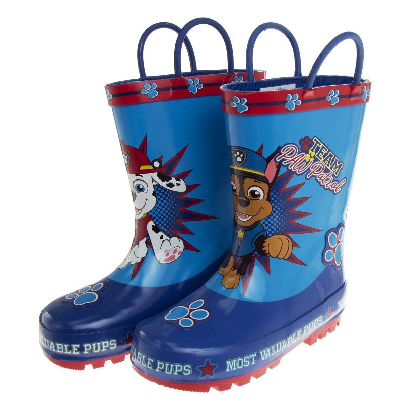 Josmo Boys and Girls Minnie Mouse, Frozen, Batman, Paw Patrol Waterproof Easy Pull Handle Rainboots (Toddler/Little Kid), 3 of 8
