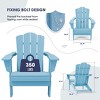 Hyleory Folding Adirondack Chair Outdoor, HDPE Patio Accent Chair - 4 of 4