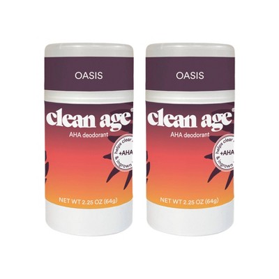 Clean Age Oasis AHA Deodorant for Teens - 2.25oz/2pk