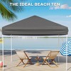 10x10 Heavy Duty Pop Up Canopy, Outdoor Canopy Tent with Portable Bag, 3 Adjustable Height - 4 of 4