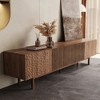 Luck Live 86.61" TV Stand and Media Console & Entertainment Centers with Large Storage Space - 2 of 4