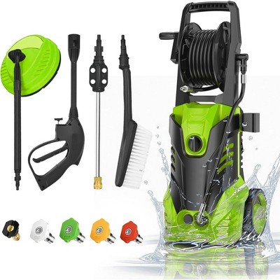 SKONYON Electric Pressure Washer 3200 PSI 2000W 5 Nozzles Safety Auto-Stop Portable High-Performance Motor for Home Car Driveway Cleaning
