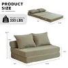 Foldable Sofa Bed Floor Couch with Backrest and Upholstery, Twin Sleeper Lounge Chair for Dorm, Guest Room, Office, Apartment-The Pop Home - 3 of 4