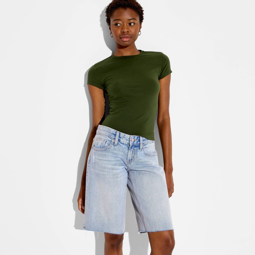 Women's Low-Rise Baggy Jorts - Wild Fable™ Light Wash 00