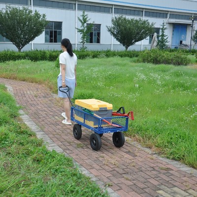 HANPURE Tools cart Wagon Cart Garden cart trucks make it easier to transport firewood
