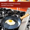 Alva Cookware Forest Nonstick Carbon Steel Frying Pan Skillet, Stay Cool Acacia Wood Handle, Pre-Seasoned, Non Toxic Cookware, Electric Skillet - 2 of 4