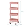 ECR4Kids 4-Tier Metal Rolling Utility Cart - 2 of 4