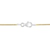 EVERLY JEWELRY | Silver Necklace with White Ball Station Chain – Multiple Metal color Options - 2 of 4