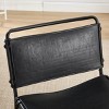 INFURNIC Accent Chairs 2PCS Leather Leisure Chairs Medieval Armless Chair Retro Accent Chairs for Living Room, Black, 21.65"*25.59"*28.34" - 4 of 4