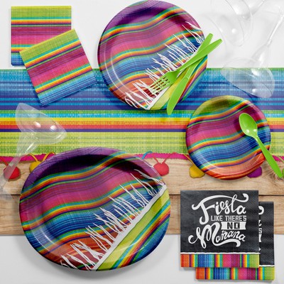  Serape Fiesta Deluxe Party Supplies Kit 