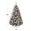 Best Choice Products Pre-Lit Black Christmas Pine Tree w/ Flocked Branches, Warm-White Lights - 2 of 4