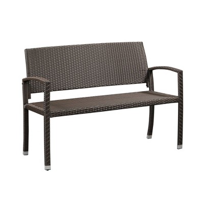 Image of Wicker patio bench