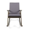 Okak Boho Recliner Chair Acacia Rocking Chair with Breathable Cushion for Garden,Porch&Backyard,Outdoor Leisure Chair,Outdoor Furniture Seating - 2 of 4