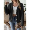 Womens Cardigan Knit V Neck Button Front Casual Cardigan Sweater Black XL - 3 of 4
