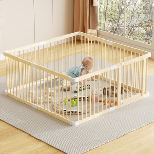 Large Wooden Baby Playpen, Adjustable Gate for Toddler and Babies, Baby Fence Play Yard with Door, Safe Play Area Kids Activity Center - 1 of 4