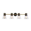 Artcraft Lighting Kanata 4 - Light Vanity in  Black/Brushed Brass - 3 of 4