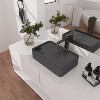 CASAINC 20'' Rectangular Concrete Bathroom Vessel Sink with Drainer, Black Earth - 3 of 4