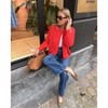 Coolmee Women's Cardigan Sweater Button Down Long Sleeve Chunky Soft Knit Sweater Fall Open Front Loose Casual Cardigan Coat - 2 of 4