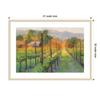 41" x 30" Natural Wood Framed Landscape Print
