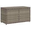Garden Storage Cabinet Grey PE Rattan, Powder-Coated Steel  vidaXL - 2 of 4
