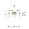 Capital Lighting Burke 3 - Light Vanity in  Aged Brass - 3 of 4
