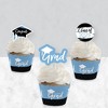 Big Dot of Happiness 2025 Light Blue Graduation Cupcake Decoration - Party Cupcake Wrappers and Treat Picks Kit - Set of 24 - 3 of 4