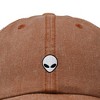 Dalix Lil Alien Embroidered Cotton Cap Outdoor Space Nature Dad Hat Mens - 2 of 4