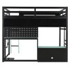 Polibi Full Size E-Sports Loft Bed with RGB Lighting, USB Charging & Pegboard Wall - 4 of 4