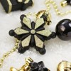 50ct black & gold shatterproof Xmas ball ornaments, 2.36" plastic baubles for tree, wreath, garland, party, or holiday home decor. - 2 of 4