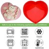 JDICTION Large Heart Cake Pan, Silicone Baking Mold for Valentine's Mousse Cake, Chocolate, Jello, Brownie, French Dessert & Soap - 3 of 4