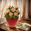 NAYSAYE Garden Decor Large Strawberry Shaped Planter Creative Fruit Flower Pot for Indoor and Outdoor Decoration, Red, 12.4"*12.4"*12.2" - 4 of 4