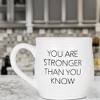 Amici Home Motivational Coffee Mug - "You Are Stronger Than You Know" Quote, 20 Oz. Large Ceramic Cup with Handle - Great Birthday Gift - 4 of 4